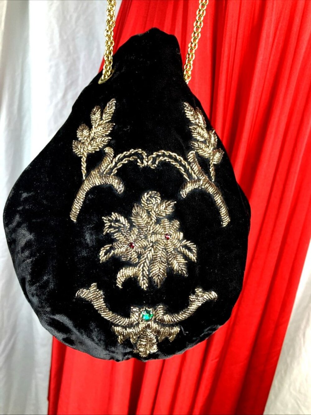 Rare Limited Ed Ralph Lauren 50th Anniversary Velvet Bullion Evening Pouch Bag - Picture 3 of 8